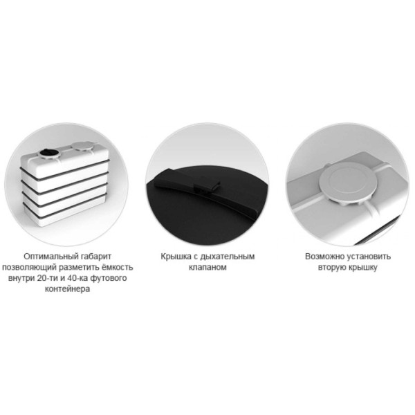 Емкость ЭкоПром K 3000 л. белая в обрешетке (117.3001.001.1) Емкость ЭкоПром K 3000 л. белая в обрешетке (117.3001.001.1)