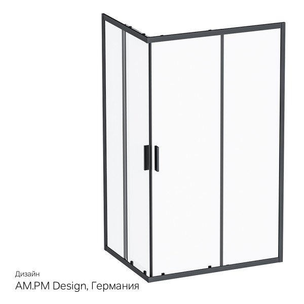 Душевой уголок AM.PM Gem S 90x120x200 стекло прозрачное, профиль черный матовый (W93G-404-120290-BT)
