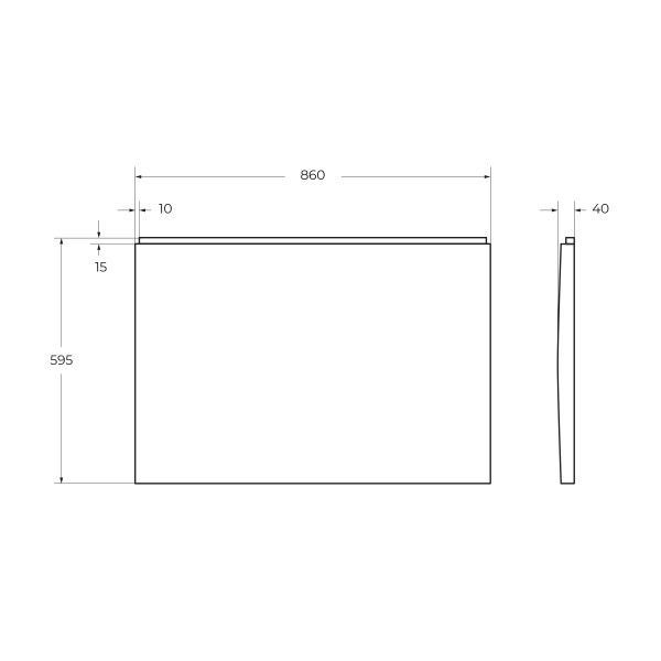 Экран торцевой Cezares 86x59,5x4 белый (EM-F-90-SP-W37) Экран торцевой Cezares 86x59,5x4 белый (EM-F-90-SP-W37)