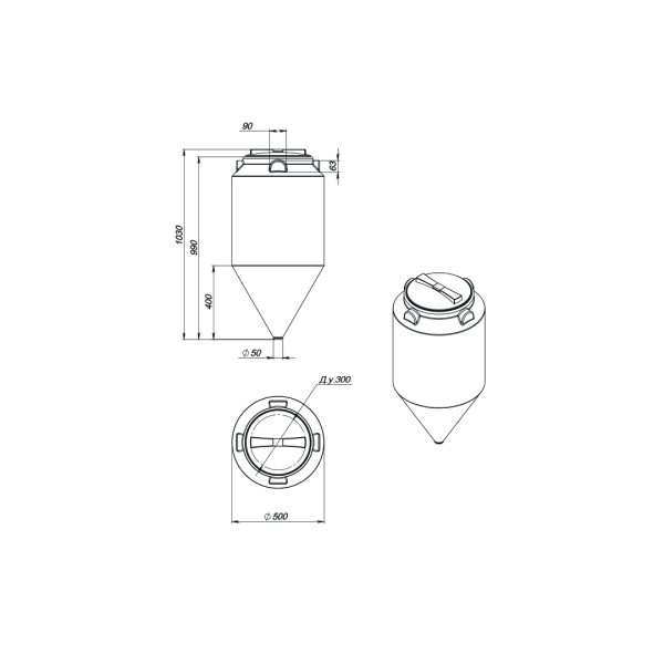 Емкость ЭкоПром ФМ 120 л. белая (108.0120.001.0) Емкость ЭкоПром ФМ 120 л. белая (108.0120.001.0)