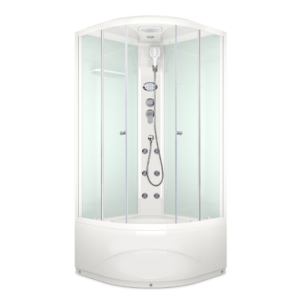 Кабина гидромассажная Melodia Classica 80х80 высокий поддон, стекло прозрачное,профиль белый (MB01006) Кабина гидромассажная Melodia Classica 80х80 высокий поддон, стекло прозрачное,профиль белый (MB01006)