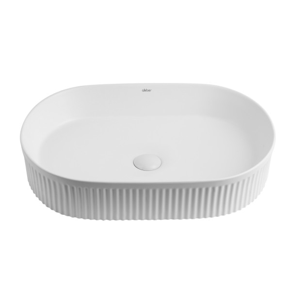 Раковина накладная Abber Bequem 575x360 белый матовый (AC2116MW) Раковина накладная Abber Bequem 575x360 белый матовый (AC2116MW)