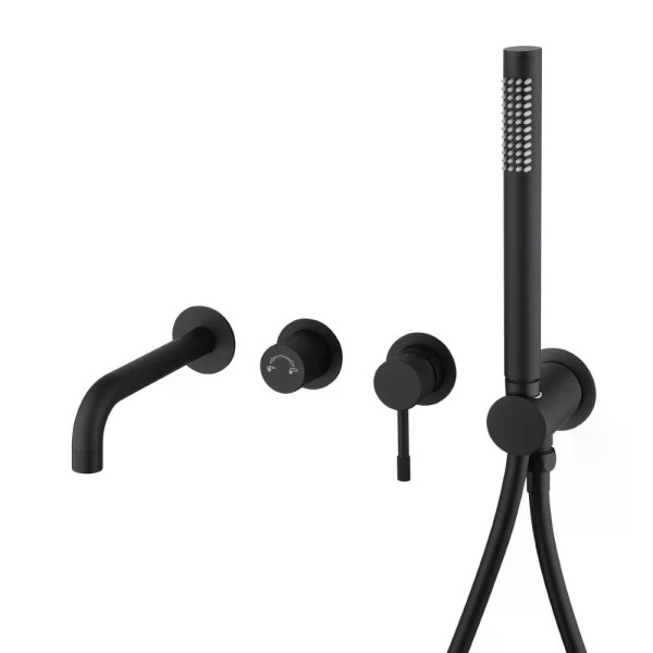 Смеситель для ванны и душа Boheme Uno B (черный) (464-3-B)