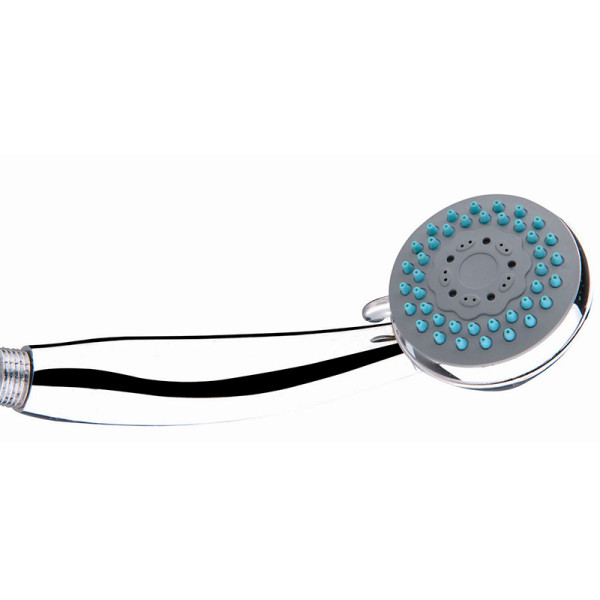 Душевая лейка Melodia 3 функции, d72мм, хром/серый/зеленый (MKP20574P)