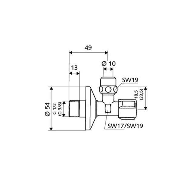 Угловой вентиль Tece Schell Comfort 1/2”х3/8” (049070699) Угловой вентиль Tece Schell Comfort 1/2”х3/8” (049070699)