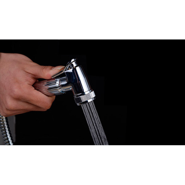 Гигиеническая лейка Potato в комплекте с настенным держателем, сместителем и шлангом (Р430)