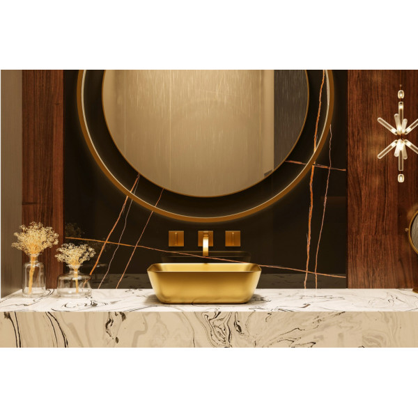 Раковина накладная Rechteck (золото матовое) Раковина накладная Rechteck (золото матовое)