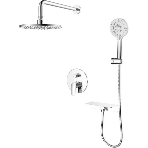 Душевая система Milardo Rora встраиваемая, хром (RORSB02M67)