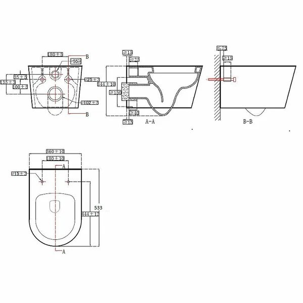 Комплект нсталляция c унитазом Aquatek Оберон KDI18рама Standard INS-0000012 с клавишей KDI-0000018 и крепежом KKI-0000002+унитаз Оберон AQ1363W-00