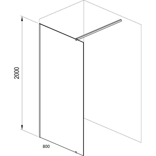 Душевое ограждение Ravak Walk-In Wall 80 80x200 стекло прозрачное, профиль черный (GW9W4030Z1) Душевое ограждение Ravak Walk-In Wall 80 80x200 стекло прозрачное, профиль черный (GW9W4030Z1)