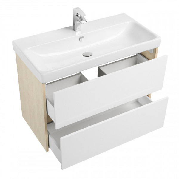 Тумба подвесная Aquaton Сканди 882x427x591 белый, дуб верона (1.A251.9.01S.DB2.0) Тумба подвесная Aquaton Сканди 882x427x591 белый, дуб верона (1.A251.9.01S.DB2.0)