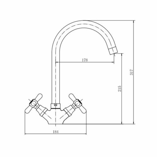 Смеситель для кухни Fashun хром (A4025) Смеситель для кухни Fashun хром (A4025)