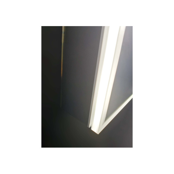 Шкаф зеркальный алюминиевый Aquatek с подсветкой 600x800x133 антизапотевание (AQ7603B-MLC)