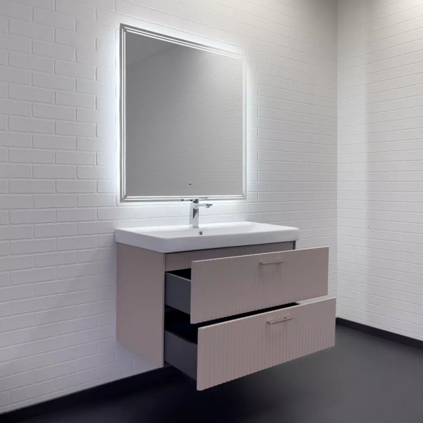 Тумба подвесная с раковиной Comforty Ангара 910x475x590 дуб латте (00-00021036)