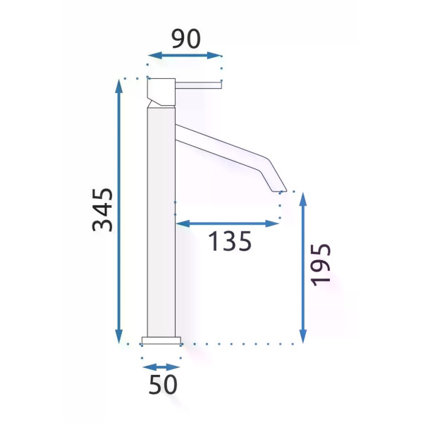 Смеситель для раковины Rea Level золото матовое (REA-B6217)