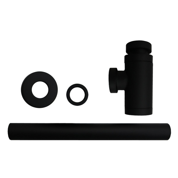 Сифон без выпуска для умывальника Azario 1 1/4" блистер черный матовый (AZ-108-BL)