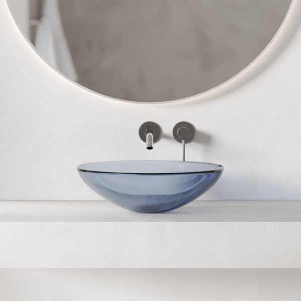 Раковина накладная Kristall 50x35x15 синий (AT2802Saphir)