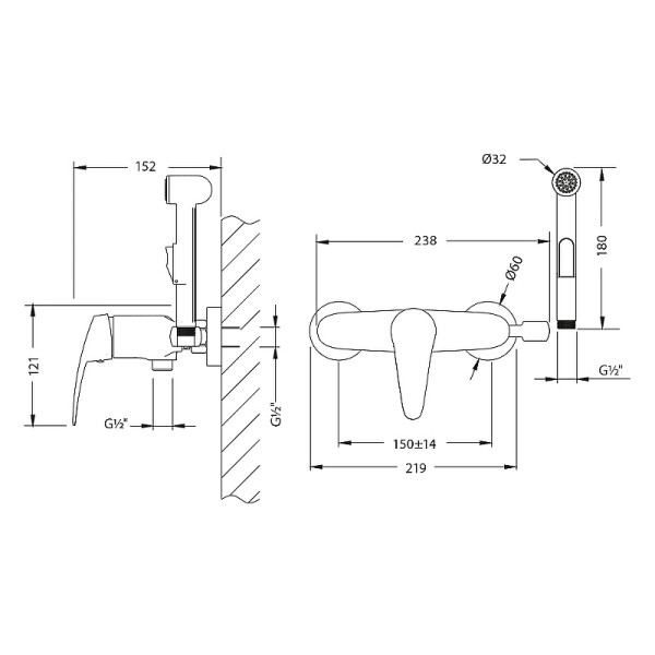 Смеситель для гигиенического душа Lemark Linara хром (LM0418C) Смеситель для гигиенического душа Lemark Linara хром (LM0418C)