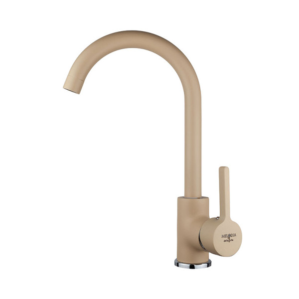 Смеситель для кухни Melodia Ostessa Beige высокий излив без подводки, хром (MDV35116_bg) Смеситель для кухни Melodia Ostessa Beige высокий излив без подводки, хром (MDV35116_bg)