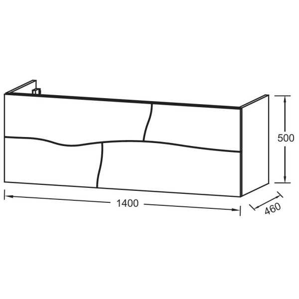 Тумба подвесная Jacob Delafon Sherwood 140 дуб натуральный (EB1835RU-P6)
