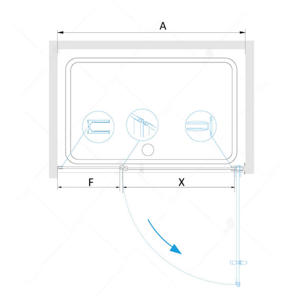 Душевая дверь RGW Hotel 90x195 стекло прозрачное, профиль черный (350601209-14) Душевая дверь RGW Hotel 90x195 стекло прозрачное, профиль черный (350601209-14)