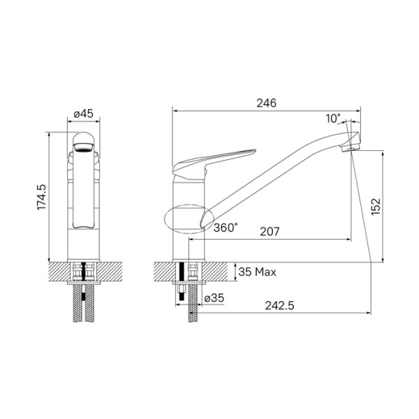 Смеситель для кухни Iddis Male (MALSB00i05)