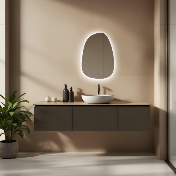 Зеркало Abber Teil 56,9x79,6 с подсветкой, бесконтактный выключатель, диммер (AG6501S)