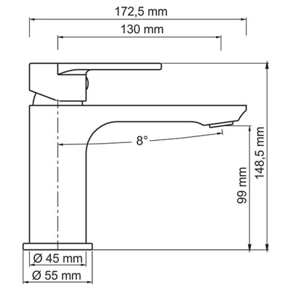 Смеситель для раковины WasserKRAFT Elbe 7403 Смеситель для раковины WasserKRAFT Elbe 7403