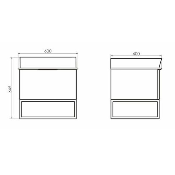 Тумба подвесная Comforty Порто 600x400x645 дуб темно-коричневый (00-00010677)