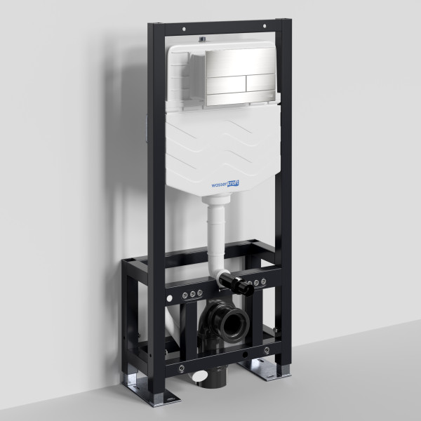 Инсталляция для унитаза WasserKRAFT Dill с клавишей смыва никель (61TLT.010.ME.BN04)