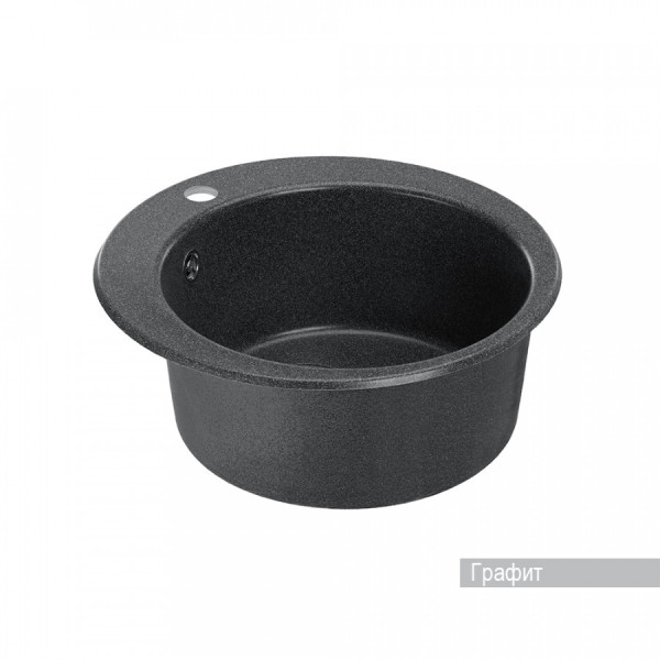 Мойка для кухни врезная Aquaton Иверия 470x470x190 графит (1.A711.0.32I.V21.0)