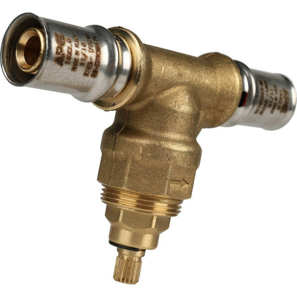 Кран 16x16 вентильный Stout (пресс, с хромированной ручкой) (SFP-0014-001616)