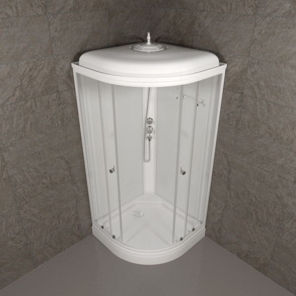 Душевая кабинаTriton Ультра 90x90 стекло прозрачное, профиль белый (DK319)