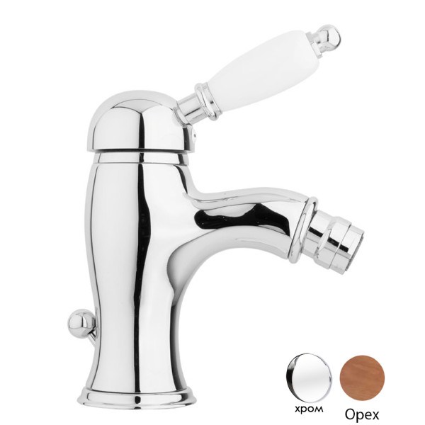 Смеситель для биде Cezares Elite хром, ручка рычаг - орех (ELITE-BSM1-01-Nc) Смеситель для биде Cezares Elite хром, ручка рычаг - орех (ELITE-BSM1-01-Nc)