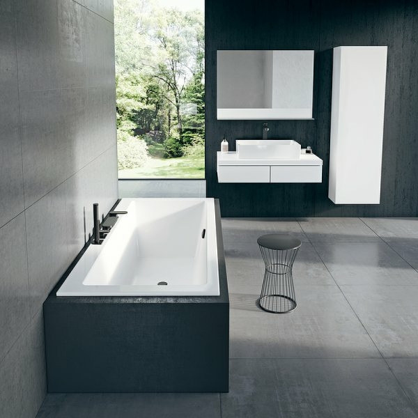 Смеситель для ванны и душа Ravak врезной каскадный CR 025.20BL черный (X070445)