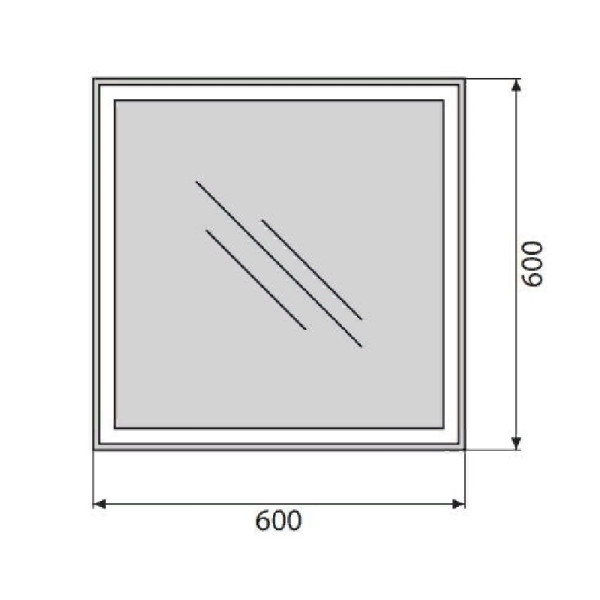 Зеркало с подсветкой BelBagno SPC-GRT 60x60 (SPC-GRT-600-600-LED-BTN)