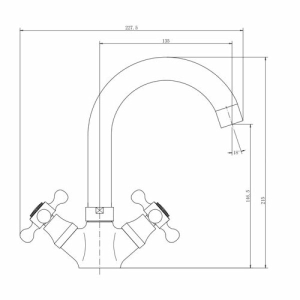 Смеситель для раковины Fashun хром (A1319) Смеситель для раковины Fashun хром (A1319)