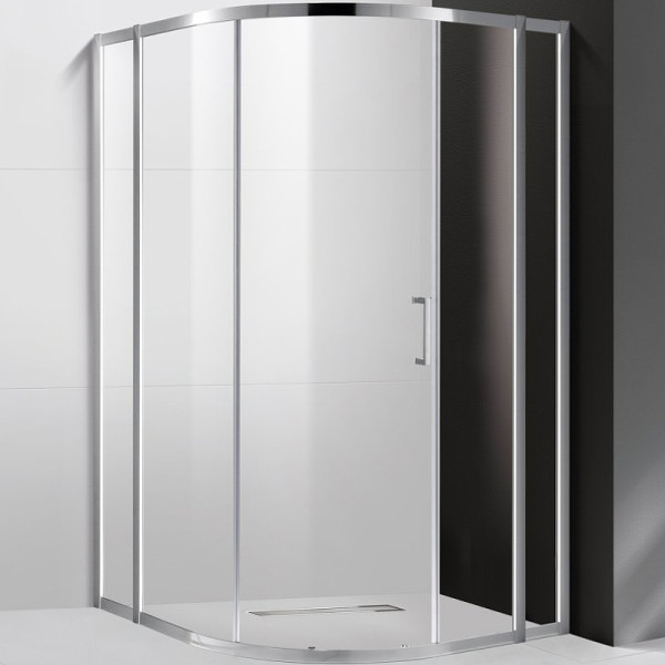 Душевой уголок Cezares Molveno 120x120x195 стекло прозрачное, профиль хром (MOLVENO-R-11-90+30-C-Cr-IV)