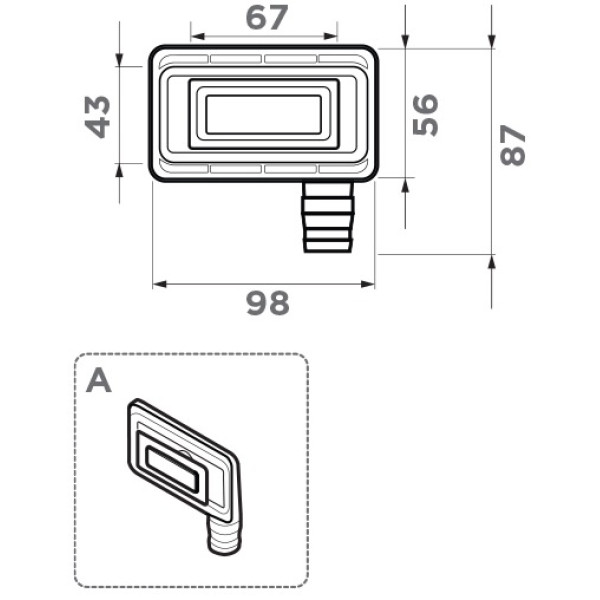 Универсальный перелив для моек Omoikiri OV-2-GB графит (4956769)