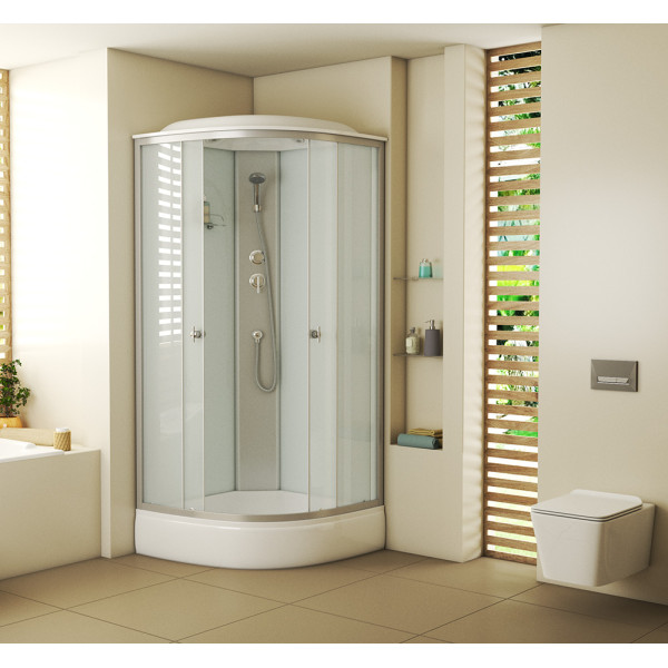 Душевая кабина Eco 90x90 стекло матовое, профиль хром матовый (E90/26/MT) Душевая кабина Eco 90x90 стекло матовое, профиль хром матовый (E90/26/MT)