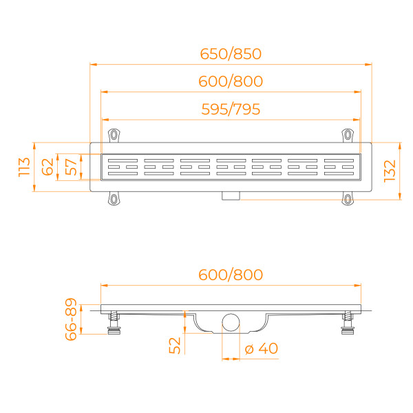 Душевой лоток RGW Drain Leo 800 хром (60214080-01) Душевой лоток RGW Drain Leo 800 хром (60214080-01)