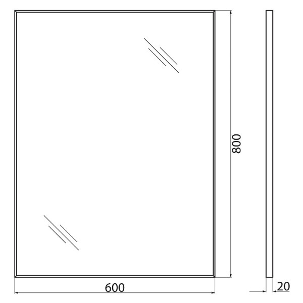 Зеркало BelBagno SPC-AL 60x80 (SPC-AL-600-800)