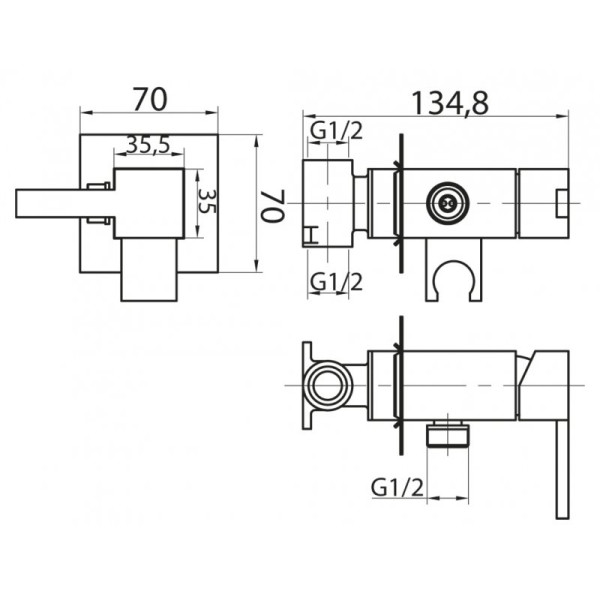 Смеситель для душа Cezares Articoli Vari хром (CZR-DA2-01) Смеситель для душа Cezares Articoli Vari хром (CZR-DA2-01)