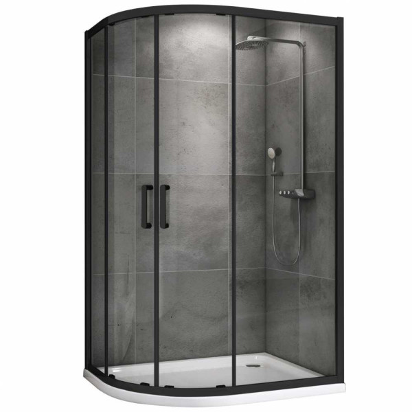 Душевой уголок Abber Schwarzer Diamant 80x120 стекло прозрачное, профиль черный (AG01128B) Душевой уголок Abber Schwarzer Diamant 80x120 стекло прозрачное, профиль черный (AG01128B)