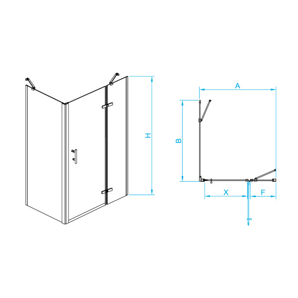 Душевой уголок RGW Passage 120x100 стекло прозрачное, профиль черный (410877120-084R)