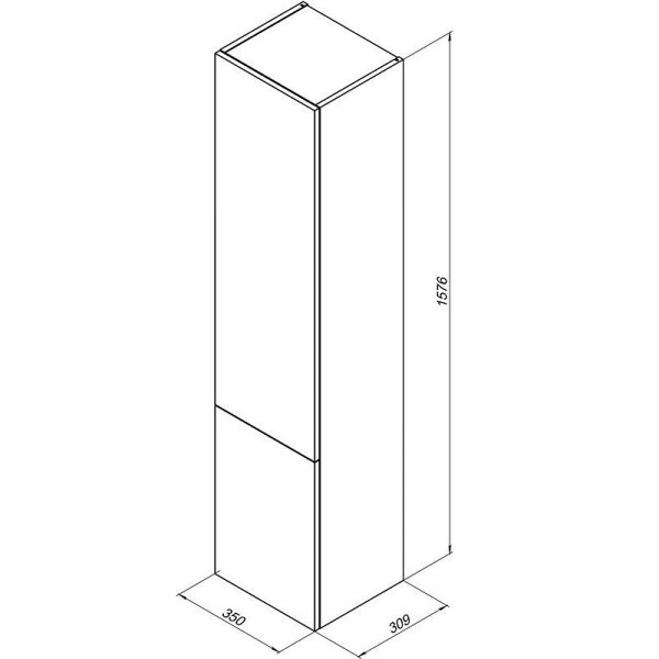 Пенал подвесной Aquanet Алвита 35x30,9x157,6 белый (00255868)