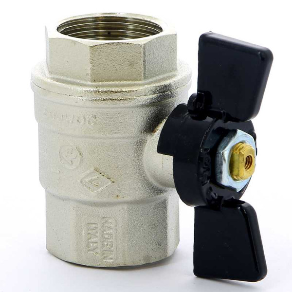 Кран Bugatti 1" ВВ шаровый Oregon 302 (черная бабочка) (03020072)