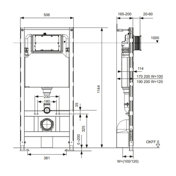 Инсталляция для унитаза Tece TECEspring profil (S300300)