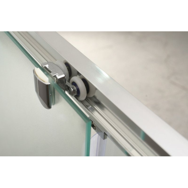 Душевые двери BelBagno UNIQUE 150x190 стекло матовое, профиль хром (UNIQUE-BF-2-150/180-P-Cr)