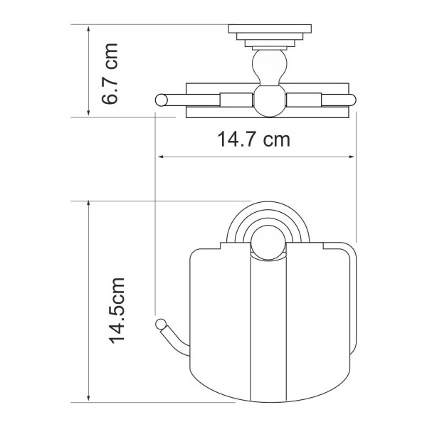 Держатель туалетной бумаги WasserKraft Ammer хром (K-7025)